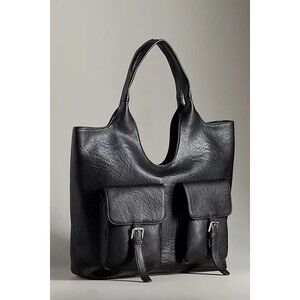 Anthropologie Royal Buckle Slouchy Tote Bag Faux Leather - Out Of Production